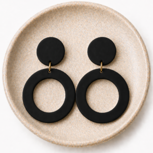 Brinco Argola Preto