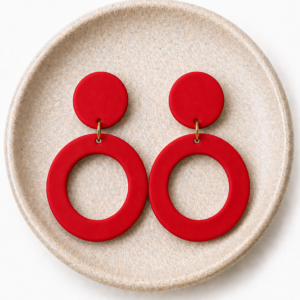 Brinco Argola Vermelho