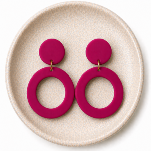 Brinco Argola Magenta
