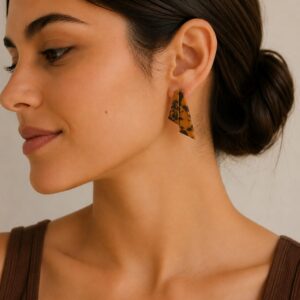 Brinco Geométrico Animal Print